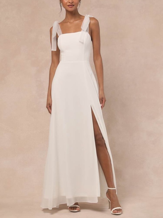Lulus Dresses & Skirts - NWT Lulus Radiant Romance White Tie-Strap Maxi Dress
